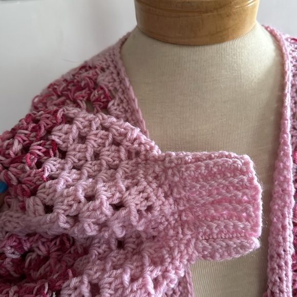 Handmade Crochet Cardigan Sweater - Picture 4 of 4